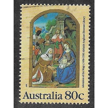 AUS 1989 80c 'CHRISTMAS' FINE USED (EBID67-857)