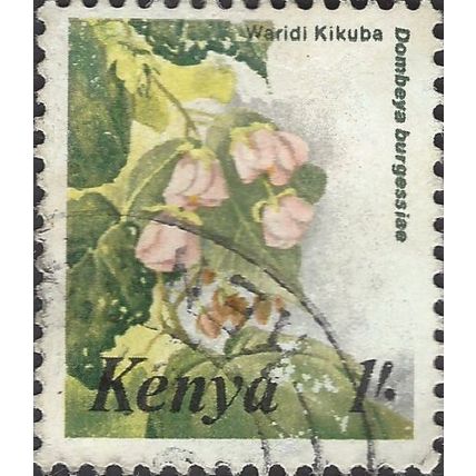 KENYA, FLOWER, Dombeya burgessiae, green 1985, 1/-, #3