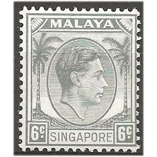 Singapore 1948 SG5 6c Grey Mounted Mint . .. .