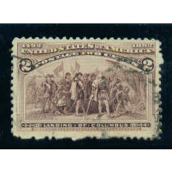 Used 231 2c Landing of Columbus Very Fine T1409