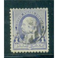 Used 219 1c Benjamin Franklin Barely Clears M01889