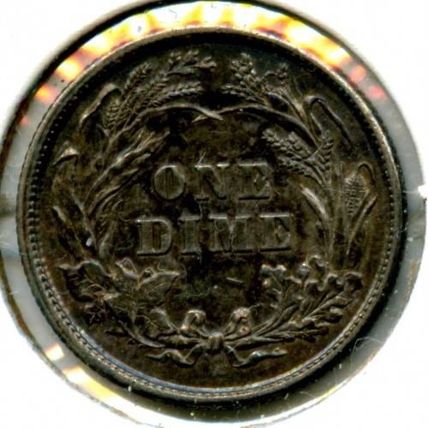 1899 AU58 Barber Dime
