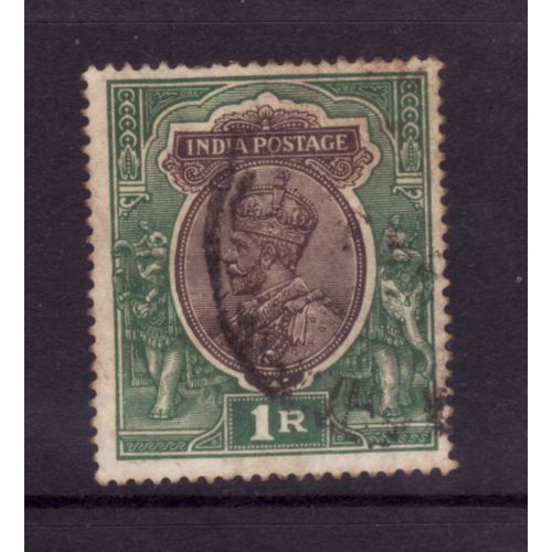 INDIA 1913 SG 185 1R BROWN AND GREEN FINE USED #2