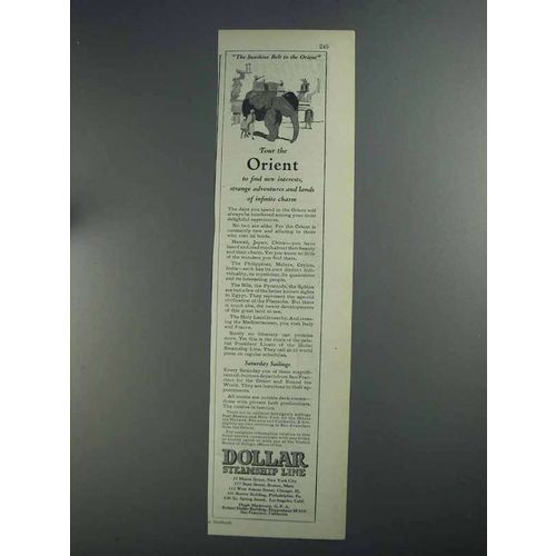1925 Dollar Steamship Line Ad - Tour the Orient