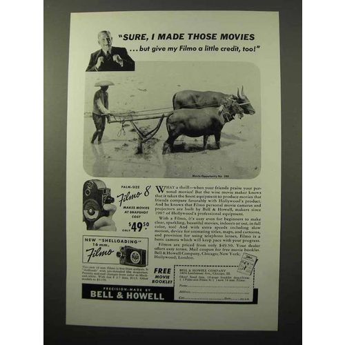1940 Bell & Howell Filmo Movie Cameras Ad - I Made