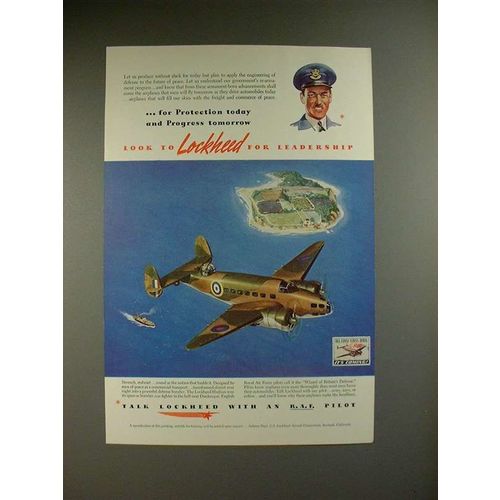 1941 Lockheed Hudson Airplane Ad - Royal Air Force