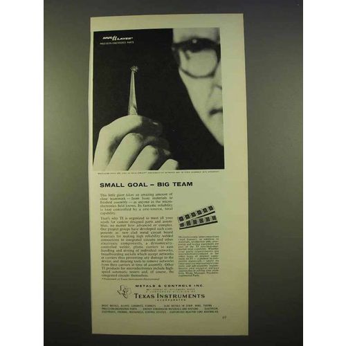 1963 Texas Instruments Multilayer Precision Parts Ad