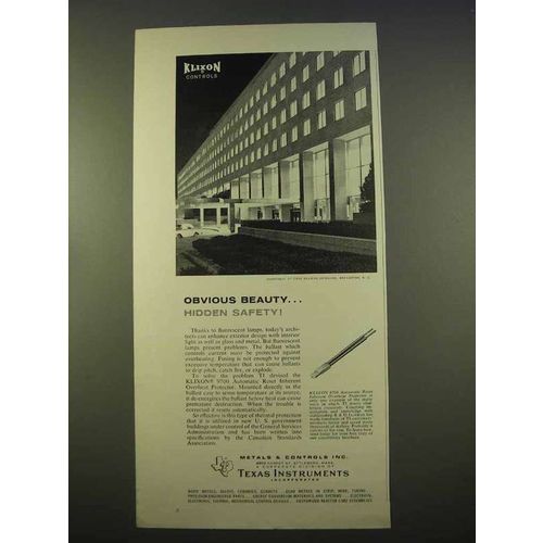 1963 Texas Instruments Klixon 9700 Protector Ad