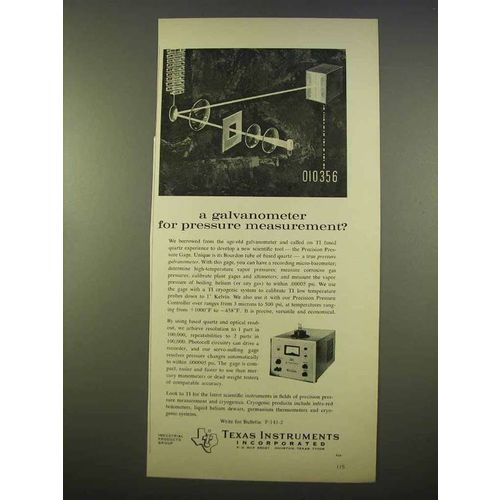 1963 Texas Instruments TI Ad - Galvanometer