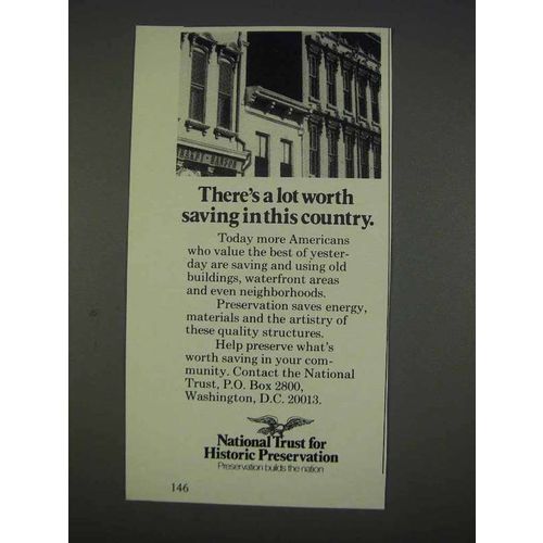 1982 National Trust for Historic Preservation Ad