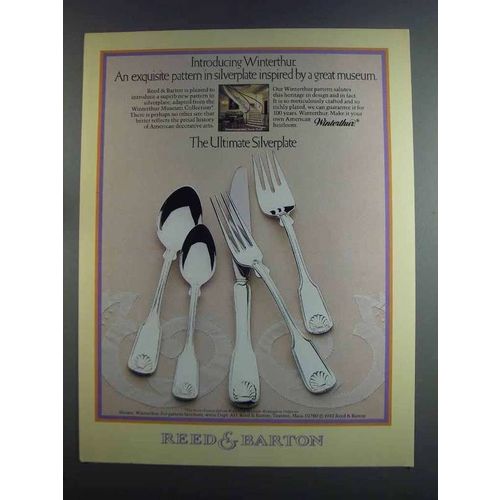 1982 Reed & Barton Winterthur Silverplate Ad