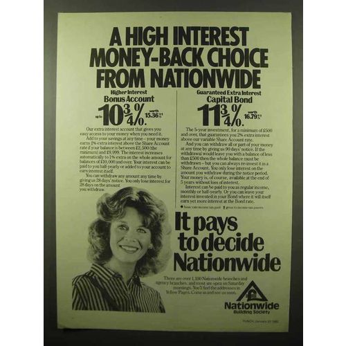 1982 Nationwide Building Society Ad - High Interest