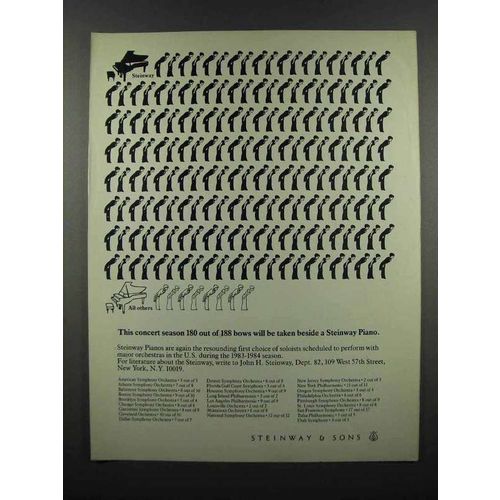 1983 Steinway Pianos Ad - This Concert Season