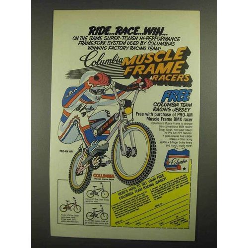 1984 Columbia Pro-AM HP1 Bicycle Ad - Ride Race Win