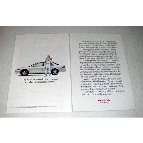 1998 Honda LEV Accord Car Ad - Mr. Clean