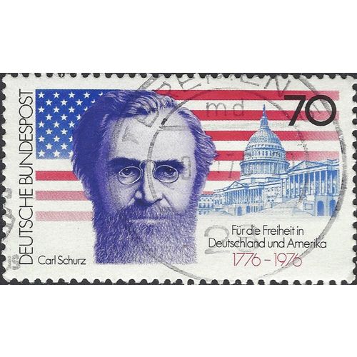 GERMANY, Carl Schutz 1829-1906, blue & red 1976, 70pf, #2