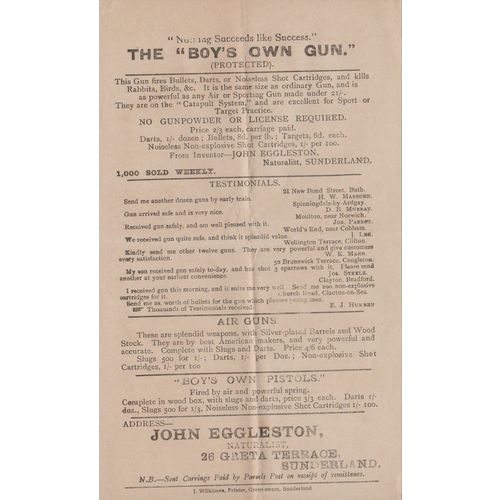 The Boy's Own Gun by John Eggleston Naturalist of Sunderland