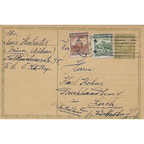 Mi P 31 a: Postcard: 50 h. olive-green State Arms.