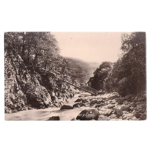 BETWS-Y-COED, MINERS BRIDGE unused antique postcard RP by Valentine XL series =