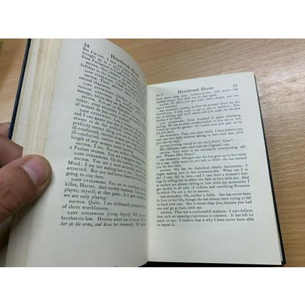 1927 PLAYS OF BERNARD SHAW "HEARTBREAK HOUSE/CATHERINE" LEATHER BOOK (P3)
