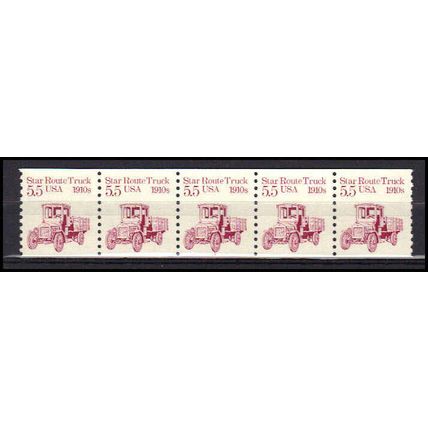 2125 5.5c Star Route Truck Very Fine MNH Dry Gum PNC 1/5 X0444