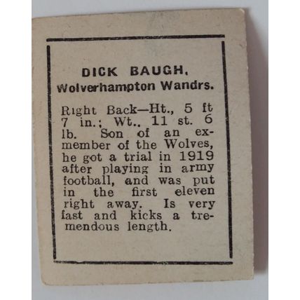 The Rover [DC Thomson] - Cricketers & Footballers - Dick Haugh Wolverhampton