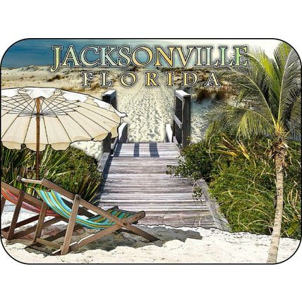 Jacksonville Florida Beach Scene Fridge Magnet