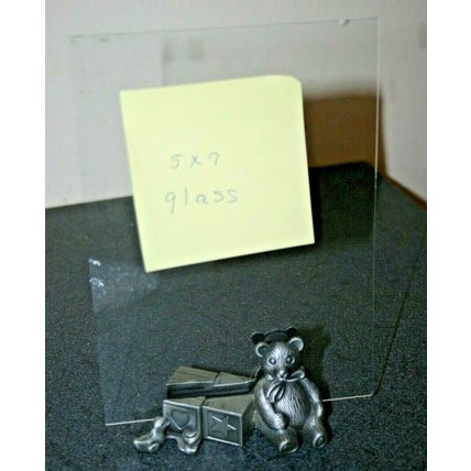 Heavy Metal Picture Holder Features Teddy Bear Blocks Pewter? Baby Room Décor