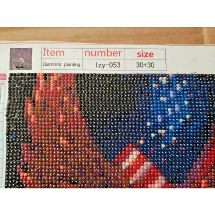 Finished Completed Diamond Painting #Izy-053 Patriotic USA Flag Eagle Unframed