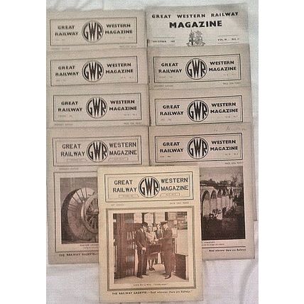 Lot of 9 x Great Western Railway GWR Magazines 1940s Wartime Issues Originals