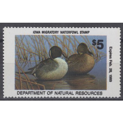 ZAYIX 1988 Iowa 17 MNH - US State Duck Stamp - Birds - 062322S42