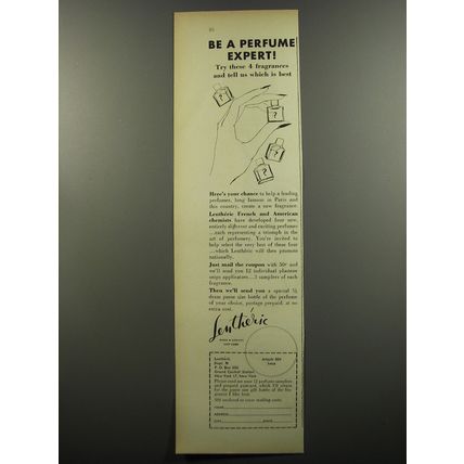 1953 Lentheric Perfume Ad - Be a perfume expert