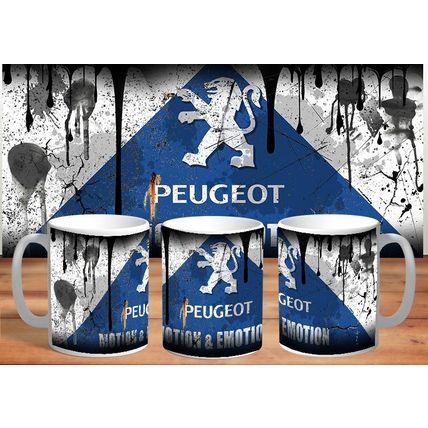 Vintage Distressed Peugeot Oil Can Mug Retro Coffee Cup / Perfect Gift