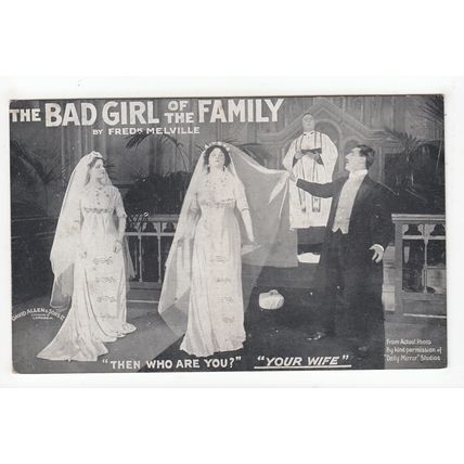 Bad Girl of the Family Then Who Are You Your Wife Postcard Frederick Melville