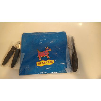 3x Crazy dog apron twin pockets waterproof dog washing grooming hairdresser BNWT