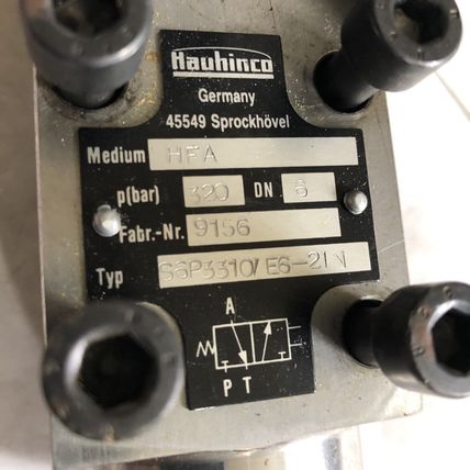 HAUHINCO HFA,320,DN6,S6P3310/E6-2IN HYDRAULIC VALVE,TM19201,S6P3310/E6-21N,BD