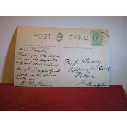 ST.MARTIN'S CHURCH, CANTERBURY, KENT used antique postcard by Hartmann 1905 pm =