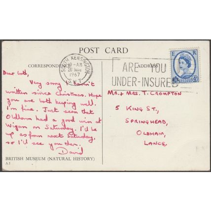 British Museum (Natural History), London, 1967 - RP Postcard