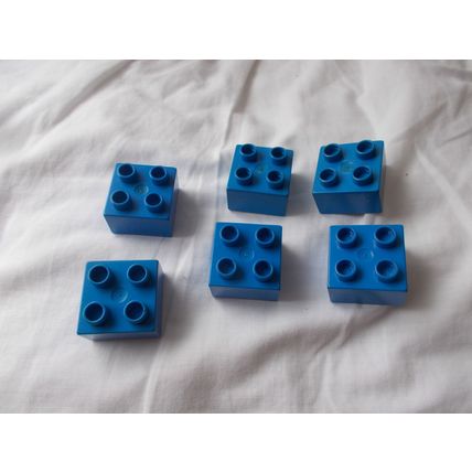 LEGO DUPLO BLUE / GREEN/BLACK (10/01) TOTAL 8 BRICKS