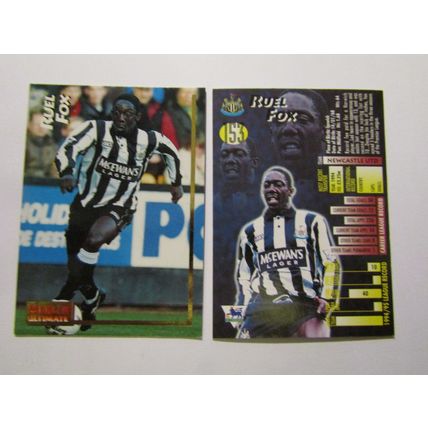 153. Ruel Fox - Newcastle - Merlin Ultimate P. L 1995/96 Football Card (ef1)