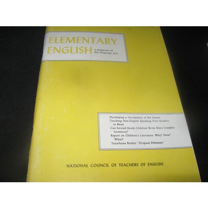 ELEMENTARY ENGLISH Magazine February and May 1970 PB GD