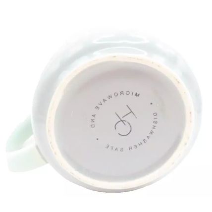 Dog Mug Ceramic Green Handle 8.5 CM Microwave & Dishwasher Proof Gift Canine