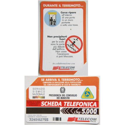 Italy Phone Card - Durante Il Terremoto