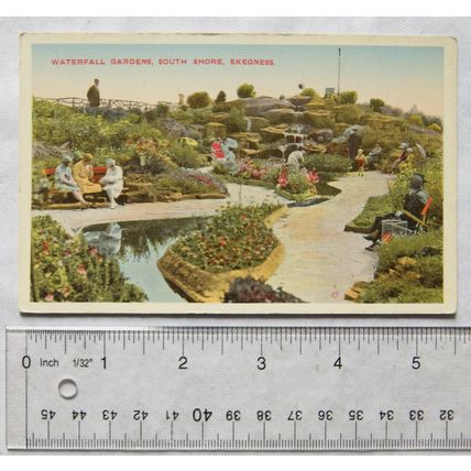 1943 postcard Skegness, Watefall Gardens, South Shore