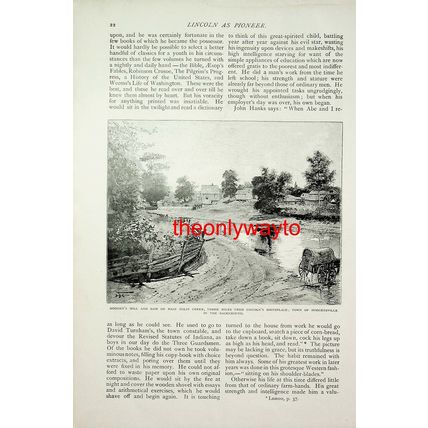 Hodgen's Mill, Nr Lincoln's Birthplace, (More, Reverse), Book Illustration, 1887