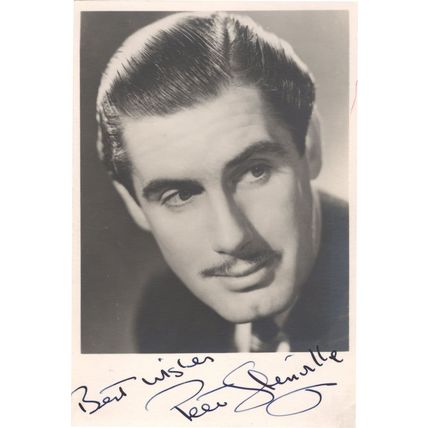 Peter Glenville Historic Film Director Antique EX Hand Signed Photo