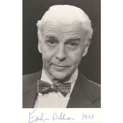 Emlyn Williams Vintage Hand Signed Photo