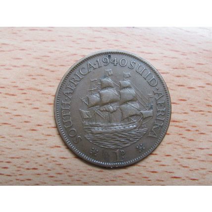 South Africa 1940 1d Penny Coin