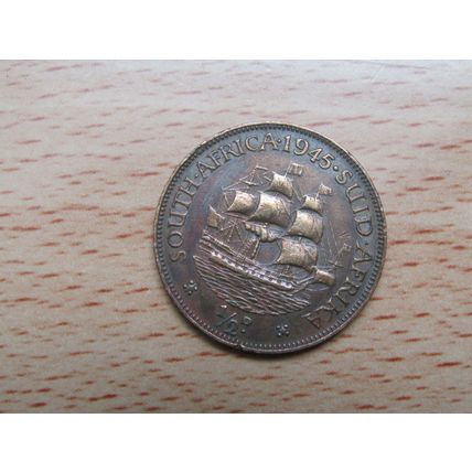 South Africa 1945 1/2d HalfPenny Coin