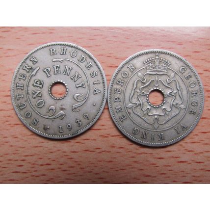 Southern Rhodesia 1939 1d 1 Penny Coin